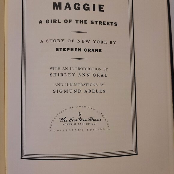 Maggie A Girl Of The Streets Stephen Crane Easton Press Collector's Edition 1974 - Picture 3 of 4